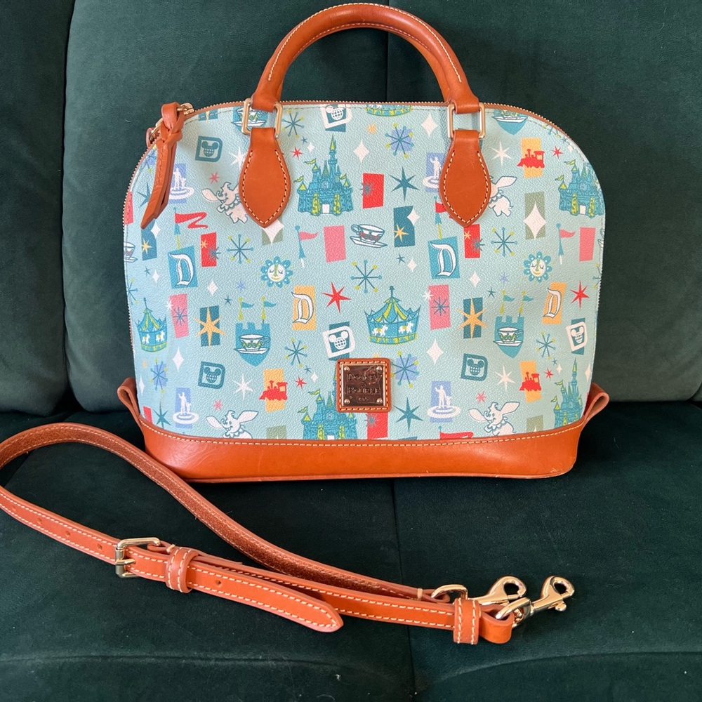 Disney Parks 2023 Fantasyland Dumbo Castle Satchel Bag Dooney & Bourke
